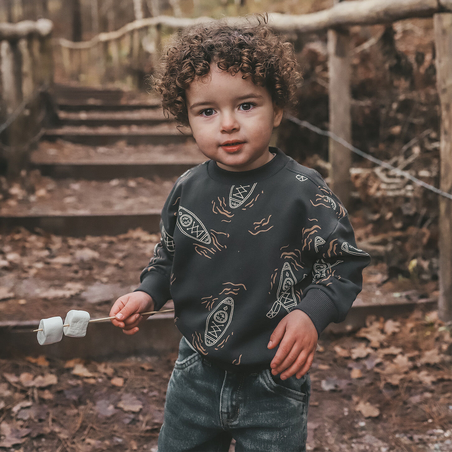 Donkergrijze YOUR WISHES Trui CANOE RELAXED SWEATER - large