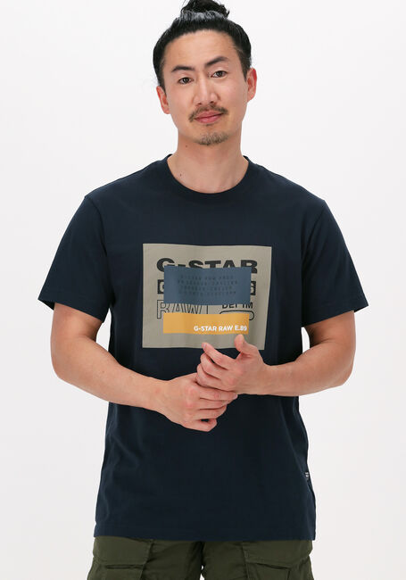 Blauwe G-STAR RAW T-shirt CVRD ORIGINALS R T - large