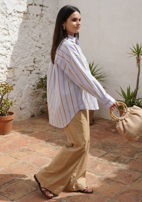 Beige BEAUMONT Wijde broek SCARLET PANTS - large