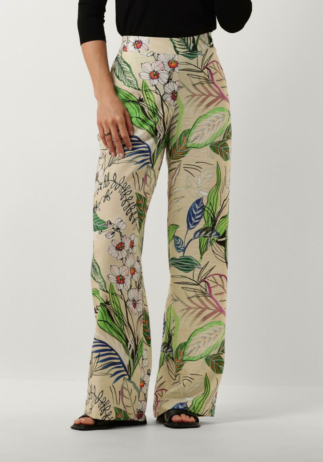 JANSEN AMSTERDAM Dames Broeken Wb429 Printed Long Pants Zand