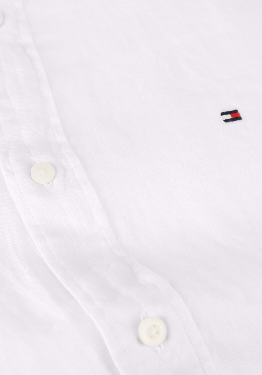 Witte TOMMY HILFIGER Casual overhemd PIGMENT DYED LI SOLID RF SHIRT - large