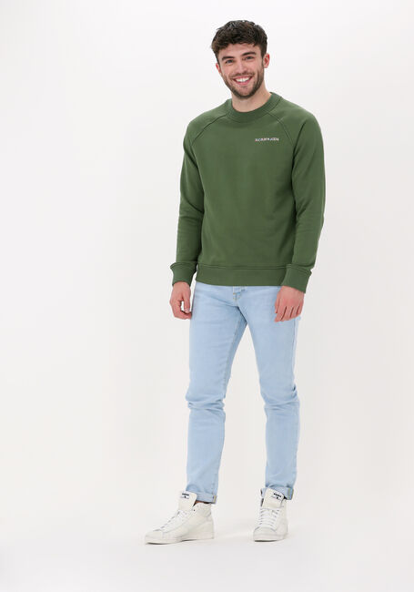 Groene SCOTCH & SODA Sweater CREWNECK LOGO FELPA SWEATSHIRT IN ORGANIC COTTON - large