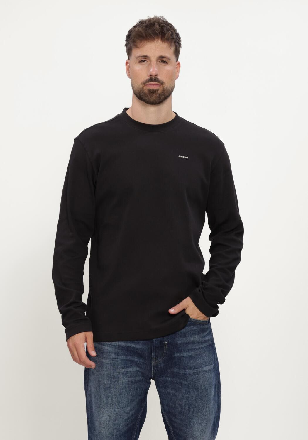 Zwarte G-STAR RAW Sweater TRUE REGULAR R T L\S - large