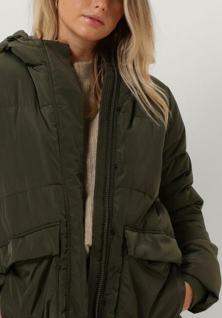 Donkergroene NOTRE-V Gewatteerde jas PUFFER COAT MIDI - large