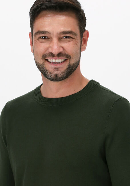 Donkergroene PUREWHITE Trui ESSENTIAL KNIT CREWNECK - large