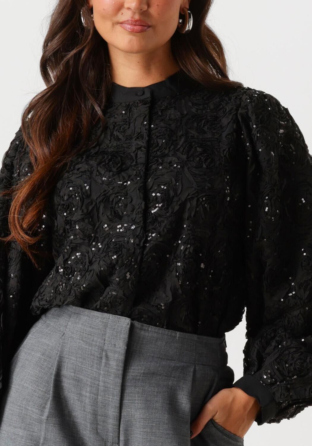 Y.A.S. Dames Blouses Yasrosy Ls Shirt Zwart