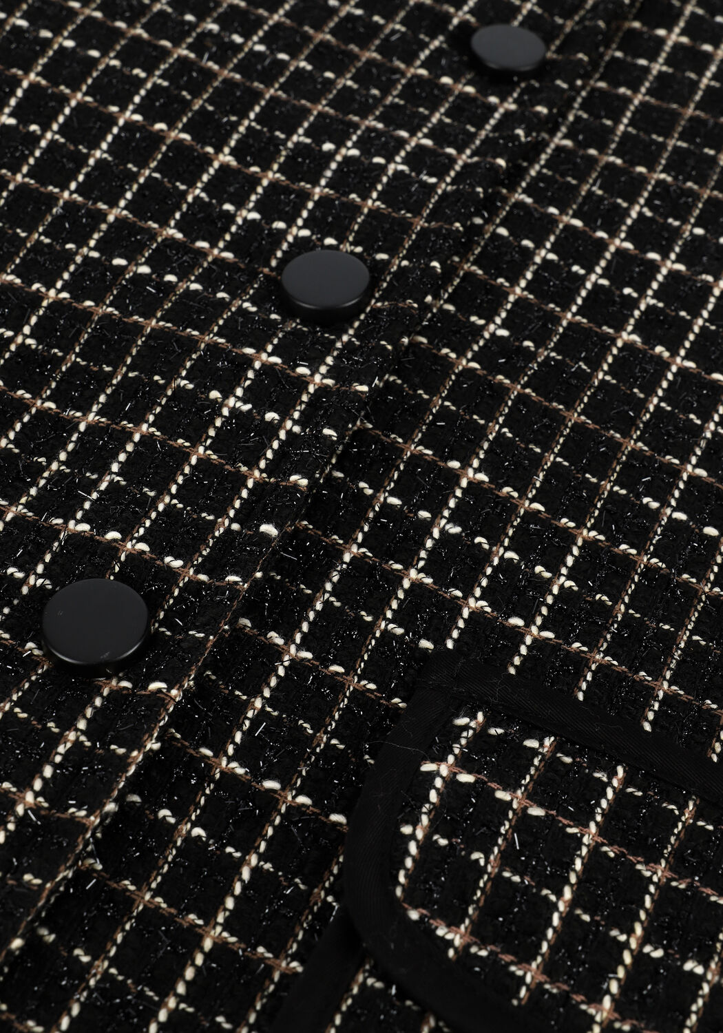 Zwarte MOS MOSH Jack SAGIE SHINY CHECK JACKET - large