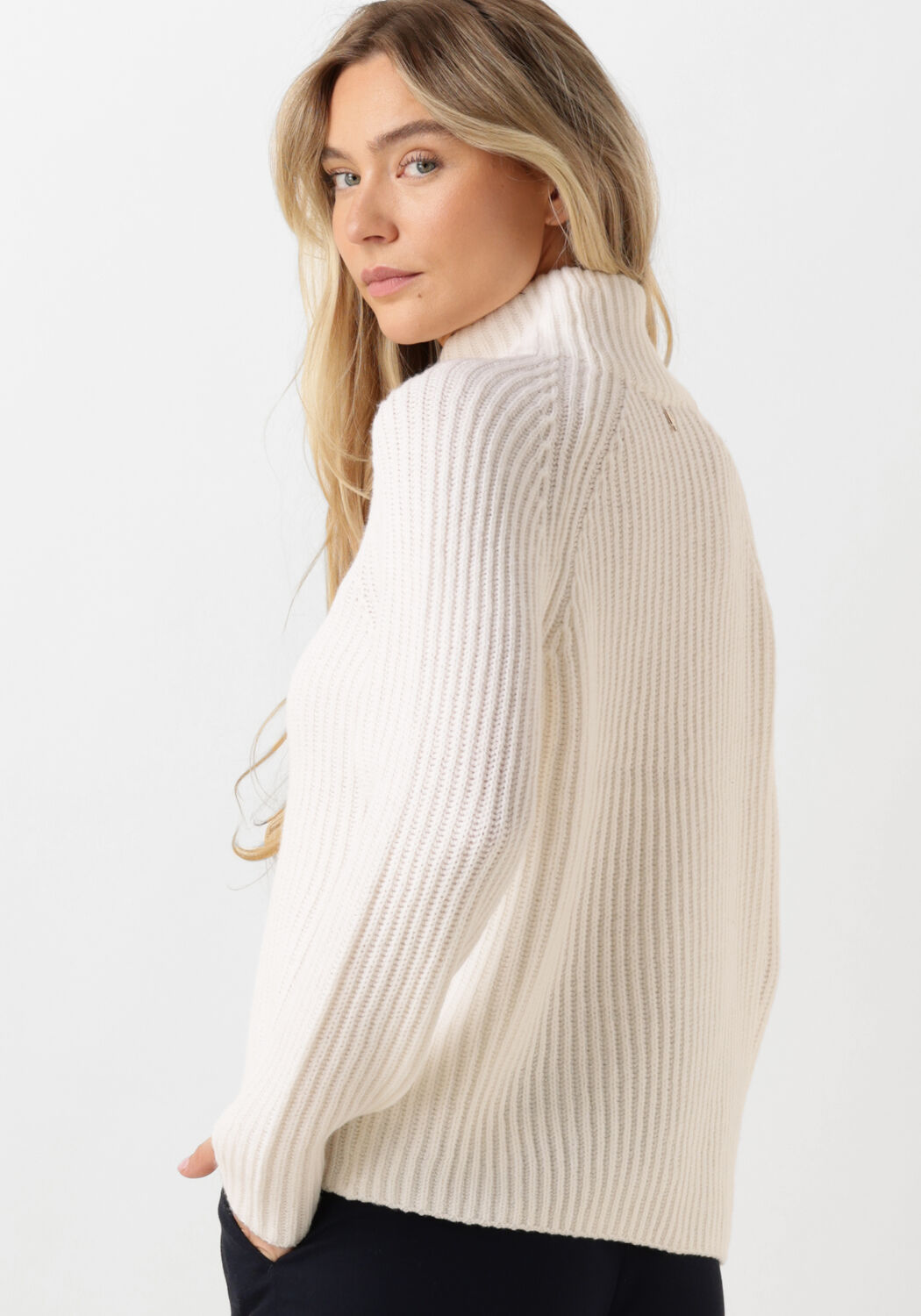 MOS MOSH Dames Truien & Vesten Thyra Highneck Knit Ecru
