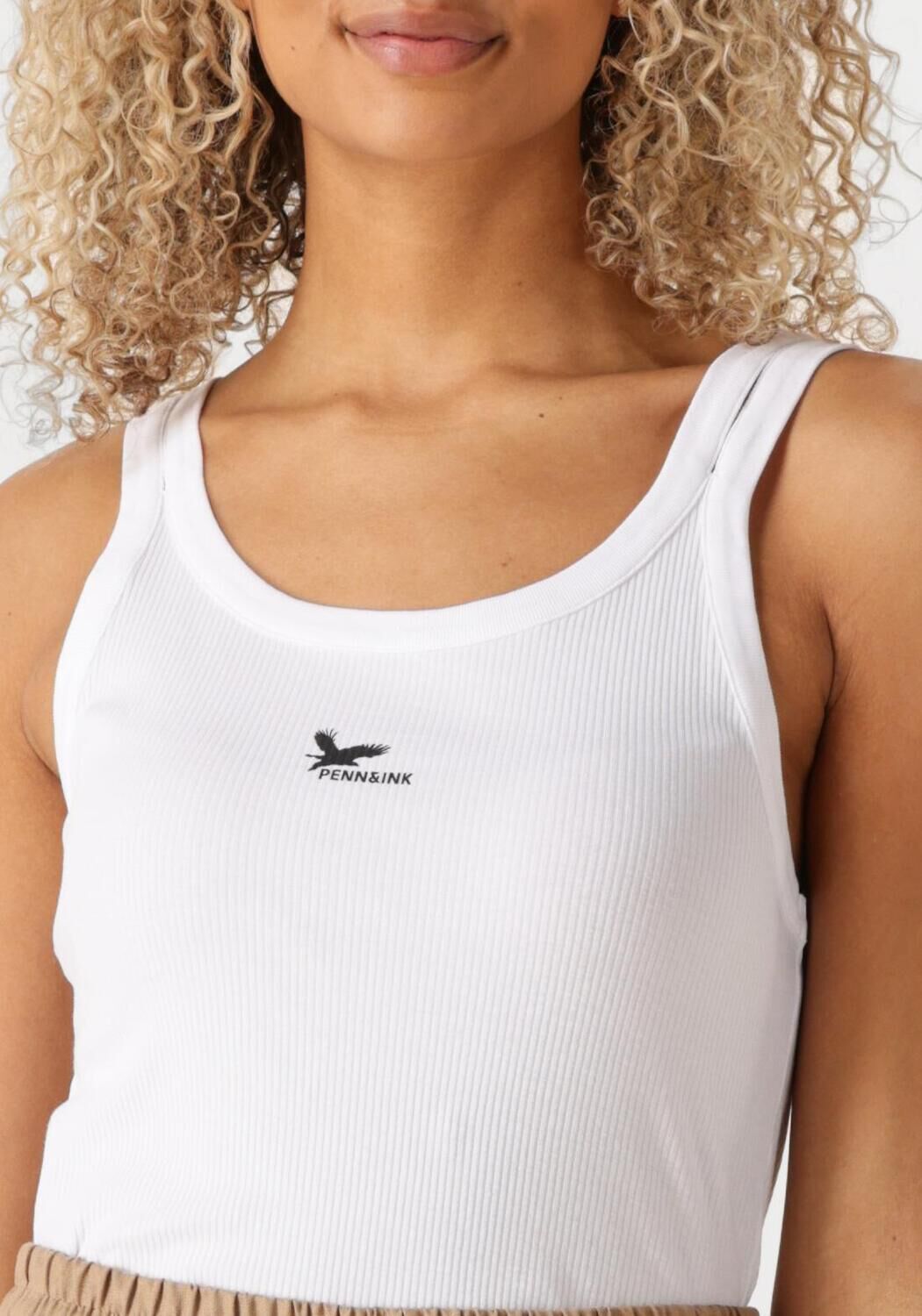 PENN & INK Dames Tops & T-shirts Singlet Wit