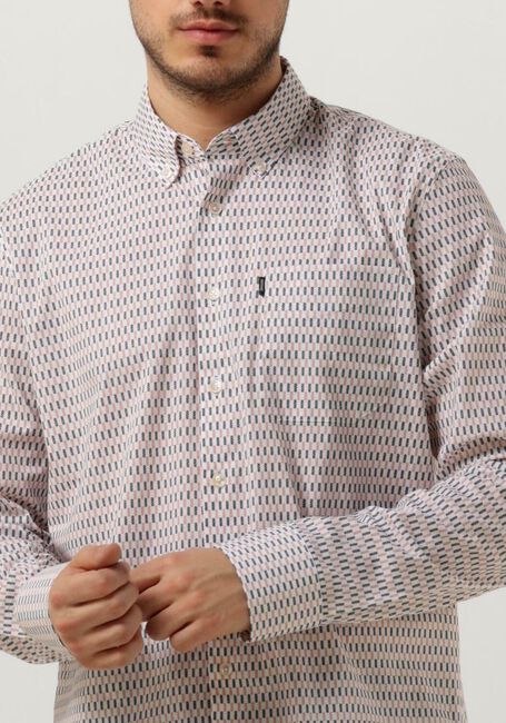 Gebroken wit VANGUARD Klassiek overhemd LONG SLEEVE SHIRT PRINT ON POPLIN STRETCH - large