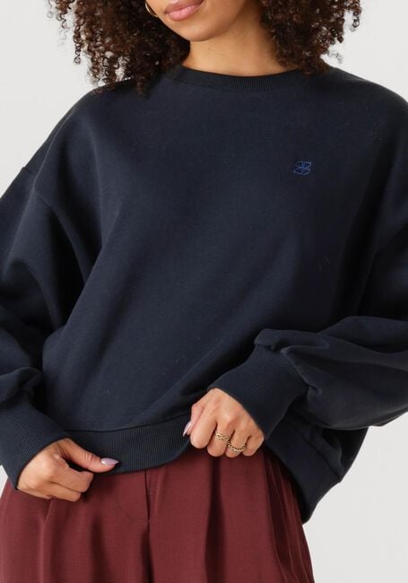 Donkerblauwe BY-BAR Sweater BIBI LUCY CURVE SWEATER - large