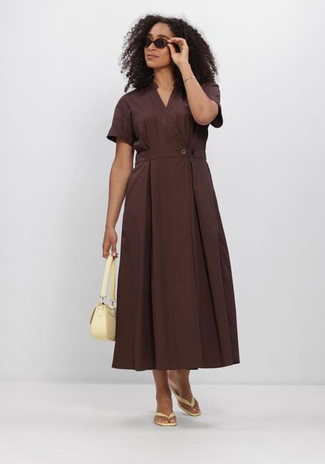 Bruine CO'COUTURE Midi jurk ELARACC WRAP SS DRESS - large