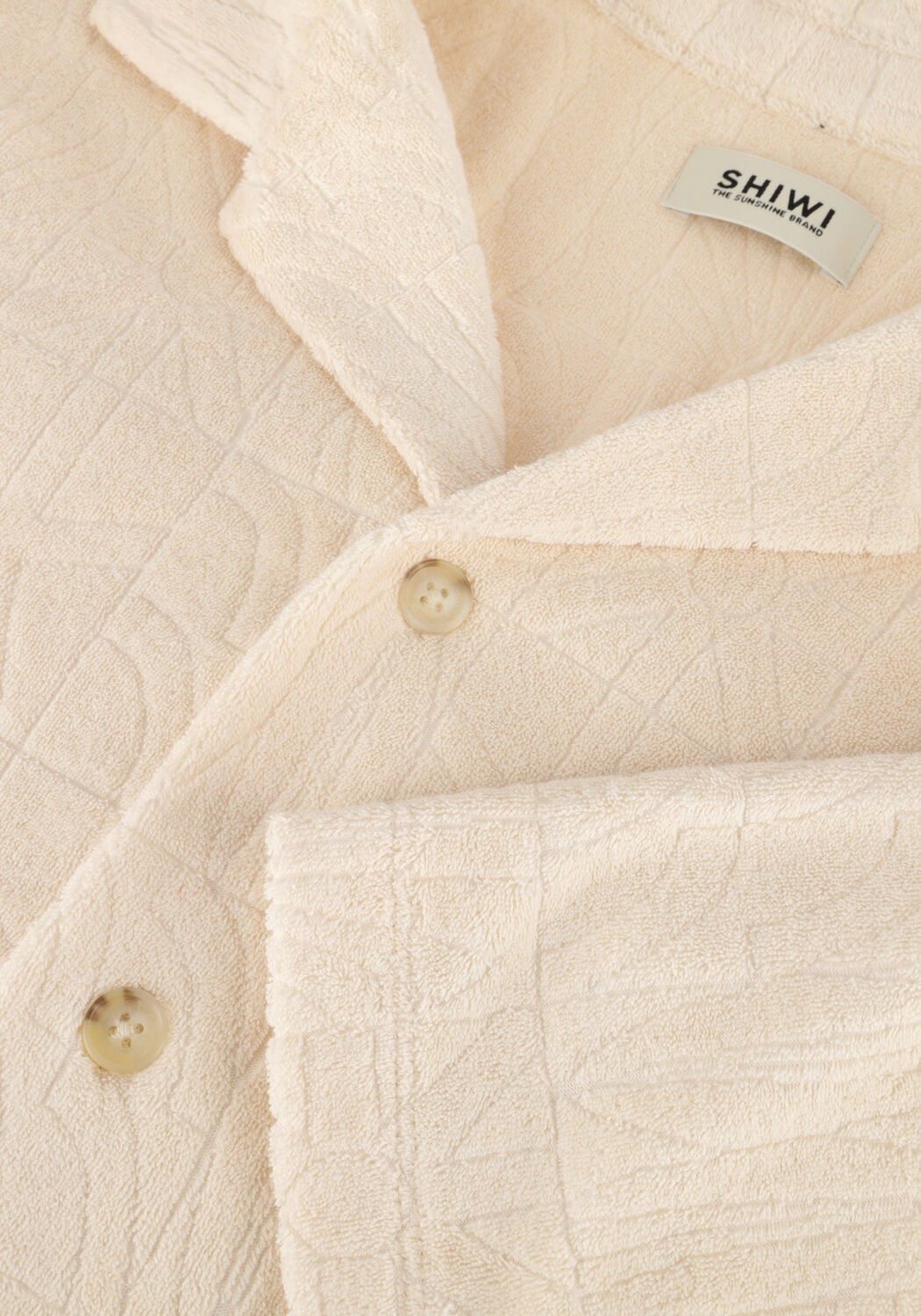 Beige SHIWI Casual overhemd MEN TED SHORT SLEEVE GEO SUN - large