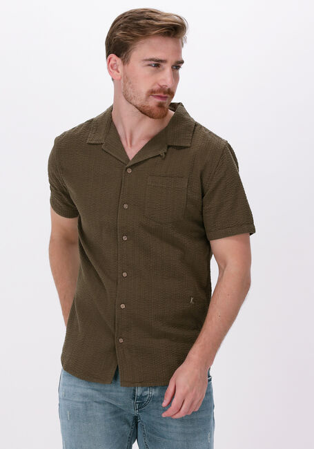 Donkergroene KULTIVATE Casual overhemd ST JAKE - large