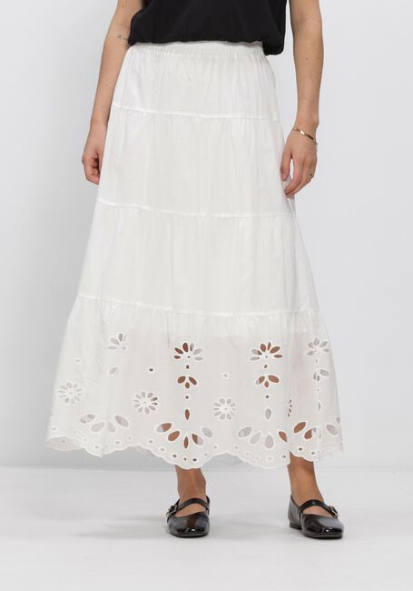 Witte Y.A.S. Rokken YASLINE HW LONG SKIRT - large