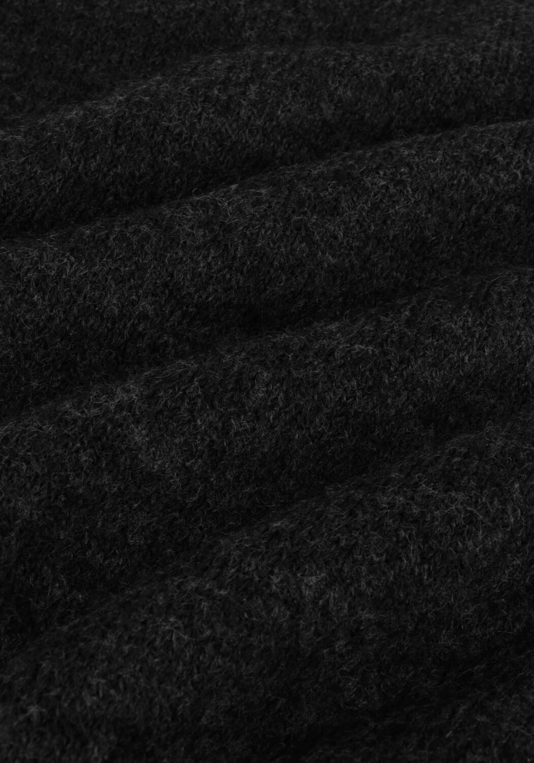 Donkergrijze OBJECT Midi jurk OBJGEROMIA L/S O-NECK KNIT - large