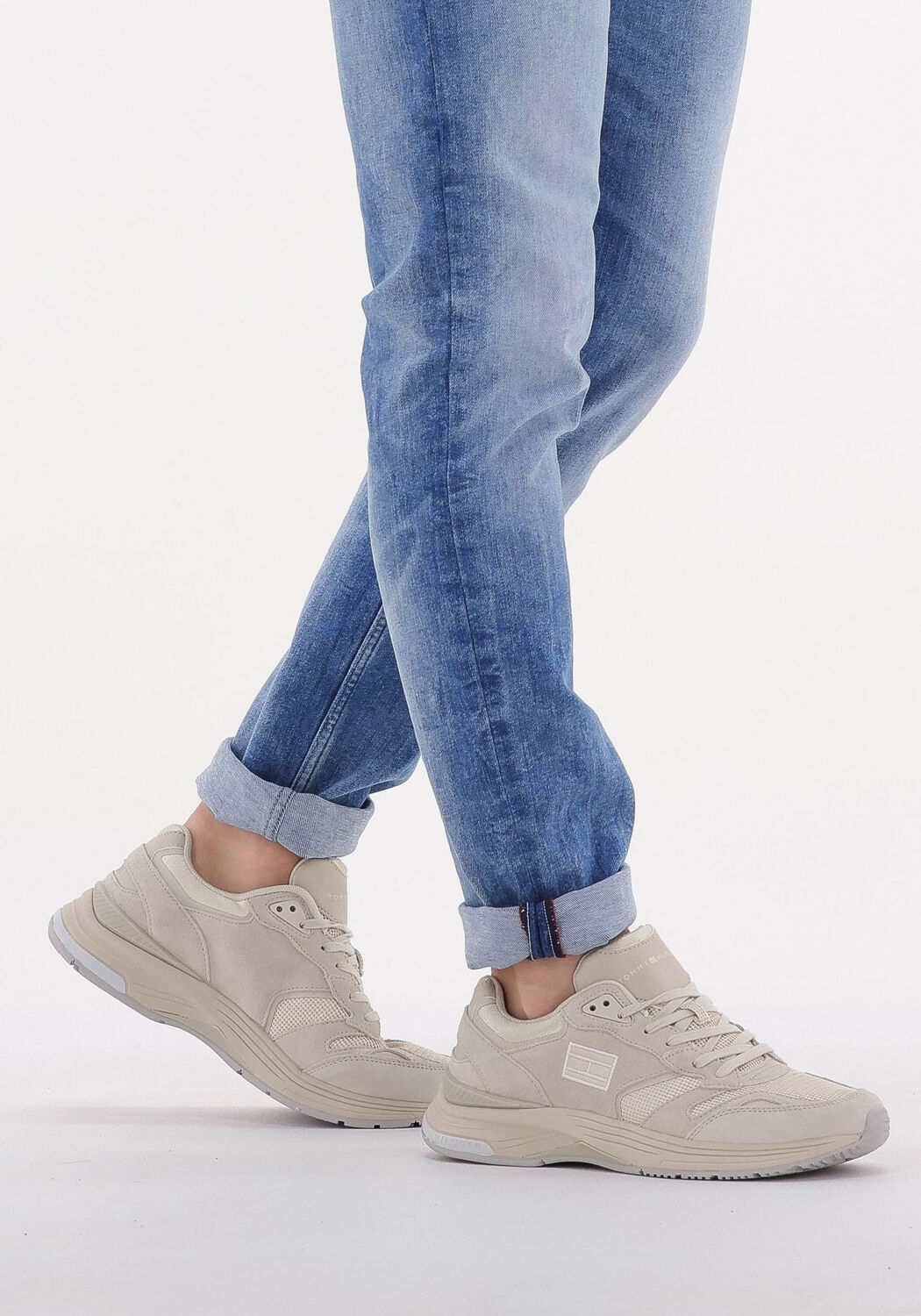 Sneakers heren beige sales