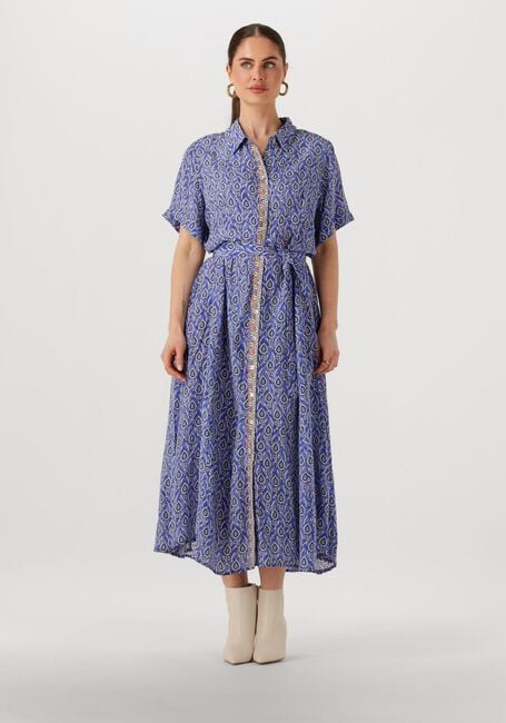 Blauwe LOLLYS LAUNDRY Maxi jurk BLAKELL MAXI DRESS SS - large