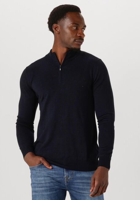 Donkerblauwe STEFANO LAURAN Trui HALF ZIP - large