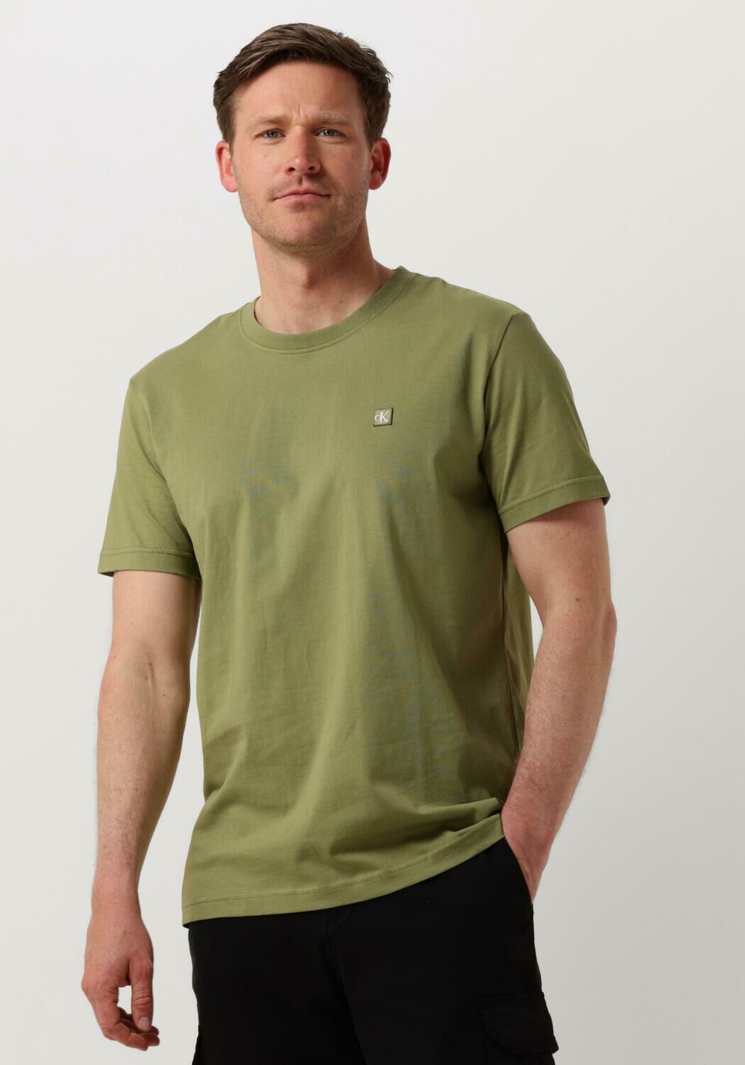 CALVIN KLEIN Heren Polo's & T-shirts Ck Embro Badge Tee Groen