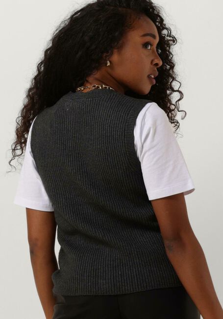 Grijze OBJECT Gilet OBJMALENA S/L KNIT VEST DIV - large