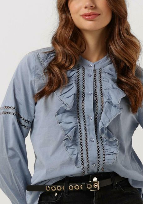 Lichtblauwe LOLLYS LAUNDRY Blouses RIKSHAW SHIRT - large