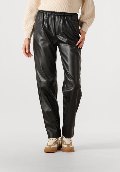 Zwarte DANTE6 Pantalon LONDON FAUX LEATHER CHINO - large