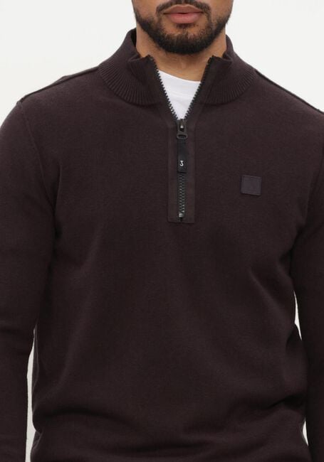Bruine BUTCHER OF BLUE Trui CLIFDEN HALFZIP - large