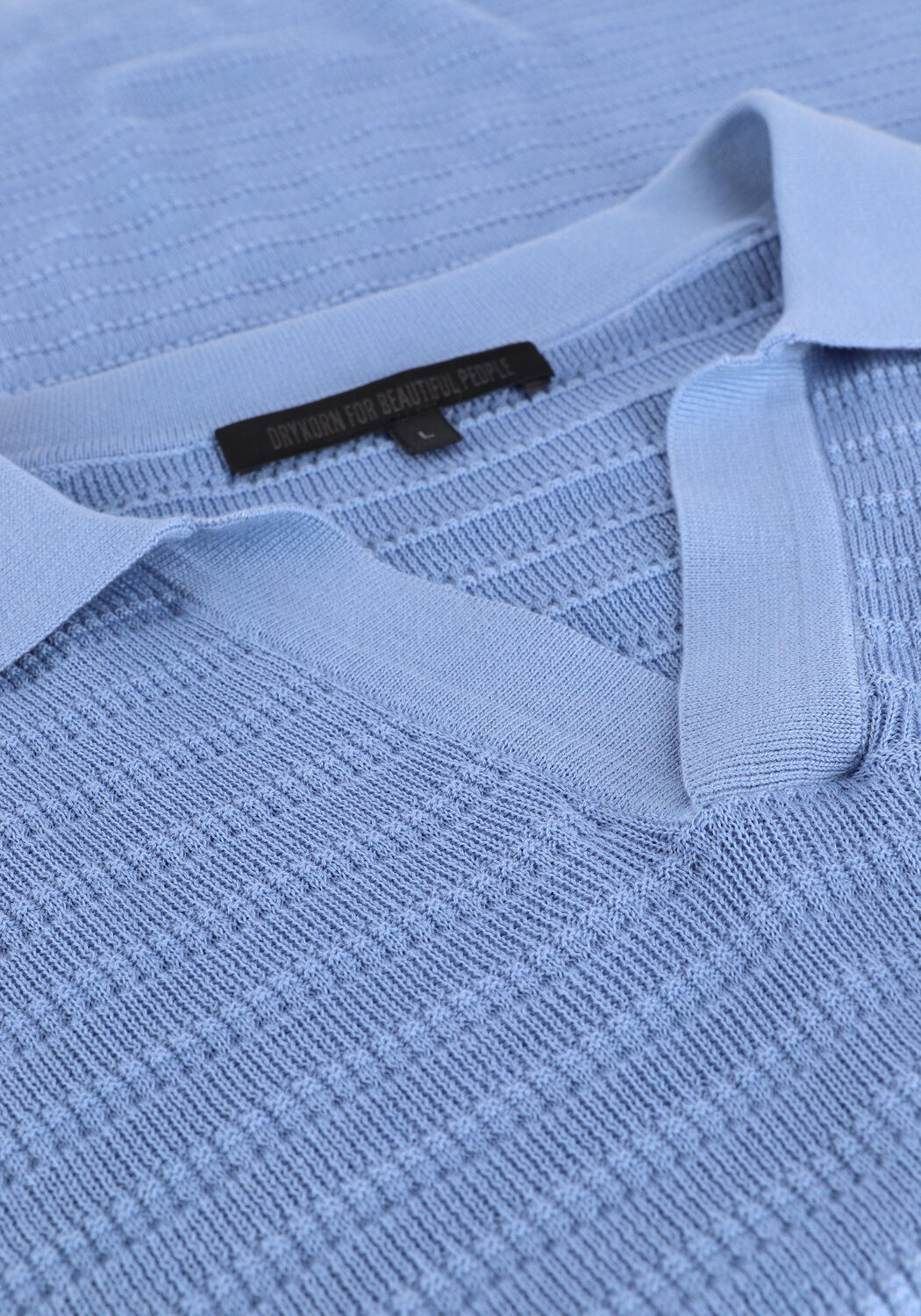 Lichtblauwe DRYKORN Polo BRAIAN 425052 - large