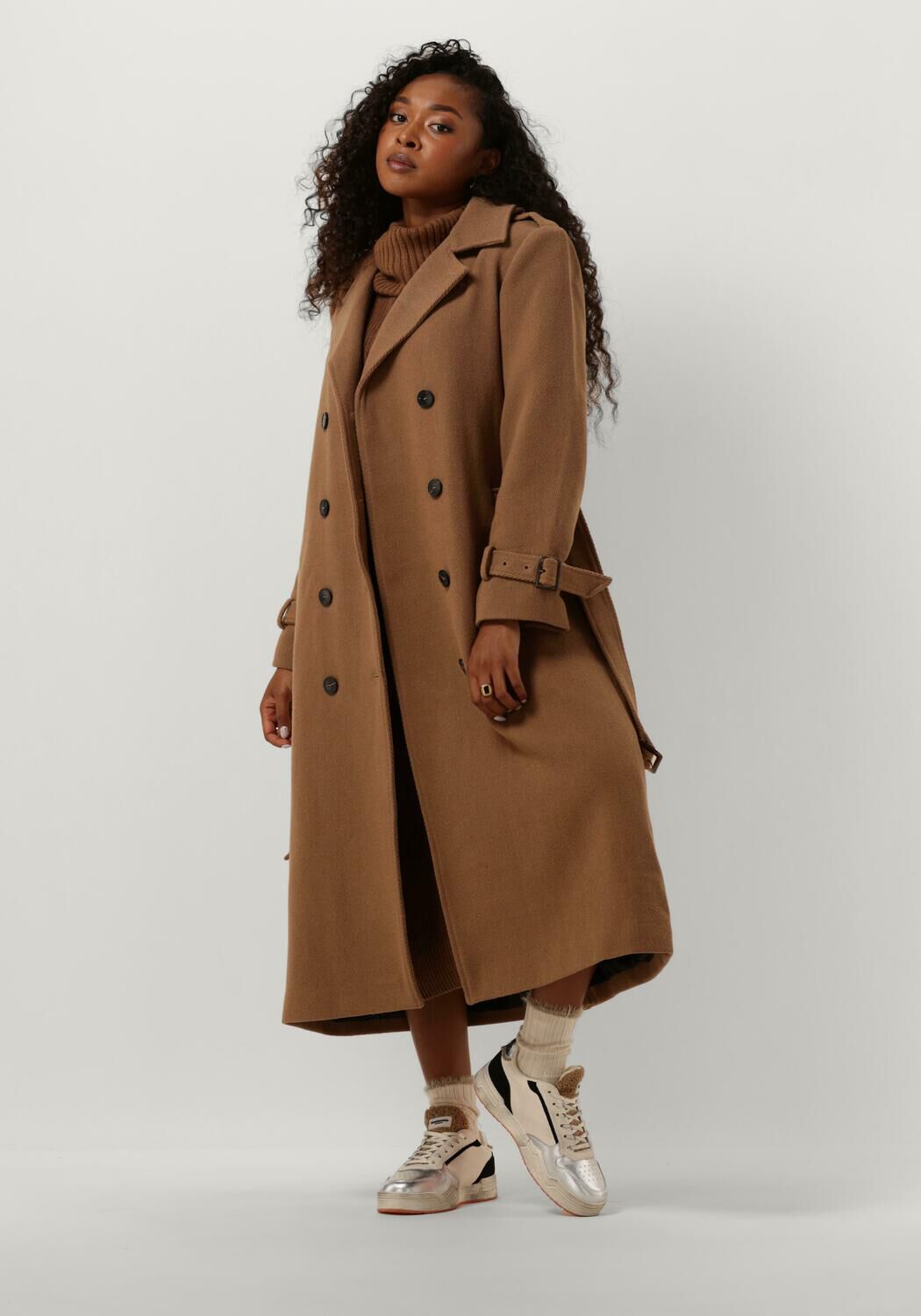 SELECTED FEMME Dames Jassen Slfhenrika Wool Trench Coat Bruin