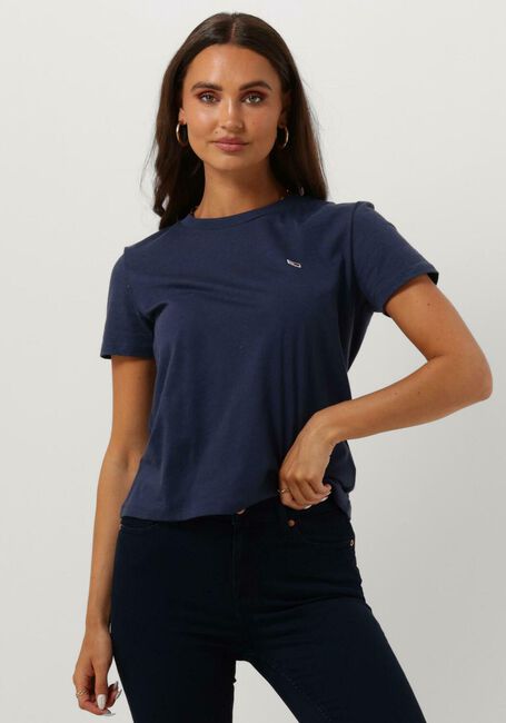 Blauwe TOMMY JEANS T-shirt TJW REGULAR JERSEY C NECK - large