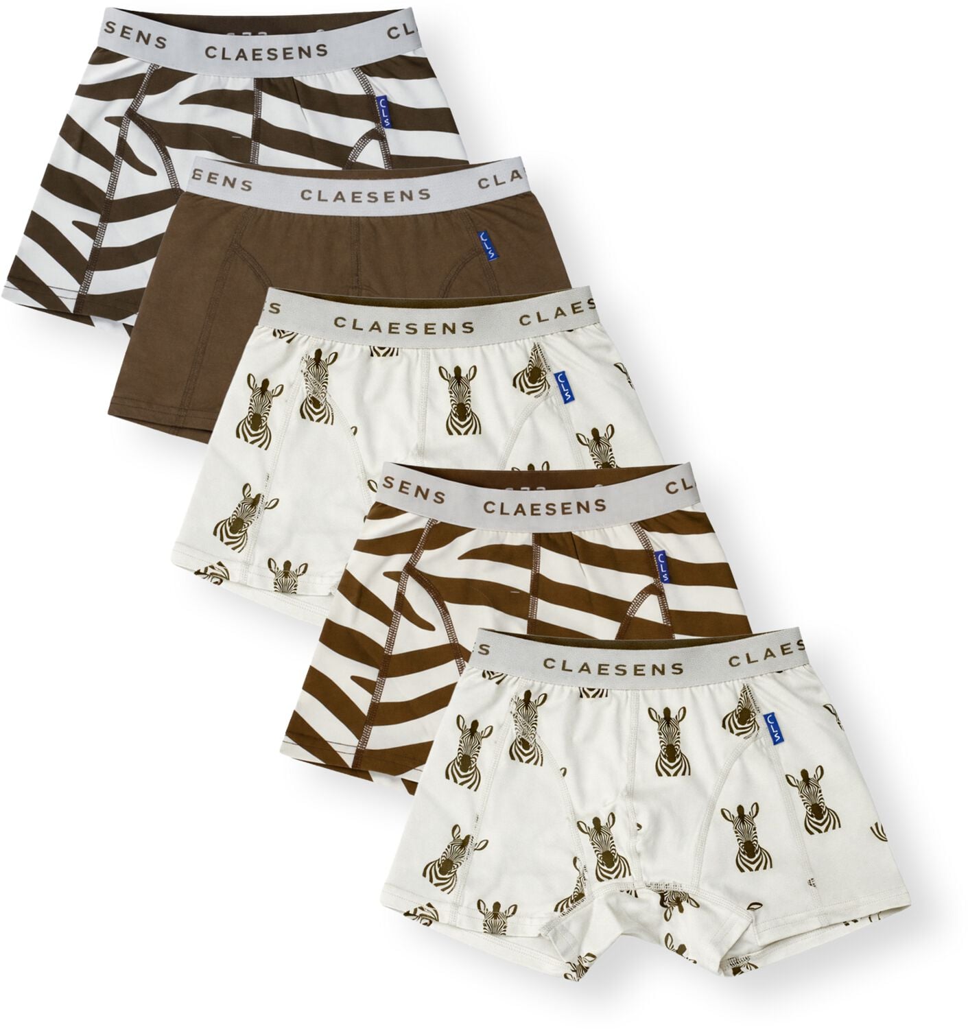 CLAESEN'S Jongens Ondergoed & Nachtkleding 5-pack Boxer Wit