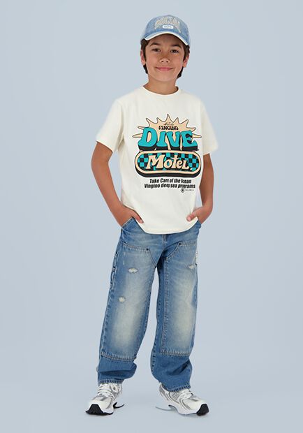 VINGINO Jongens Polo's & T-shirts Hocean Ecru