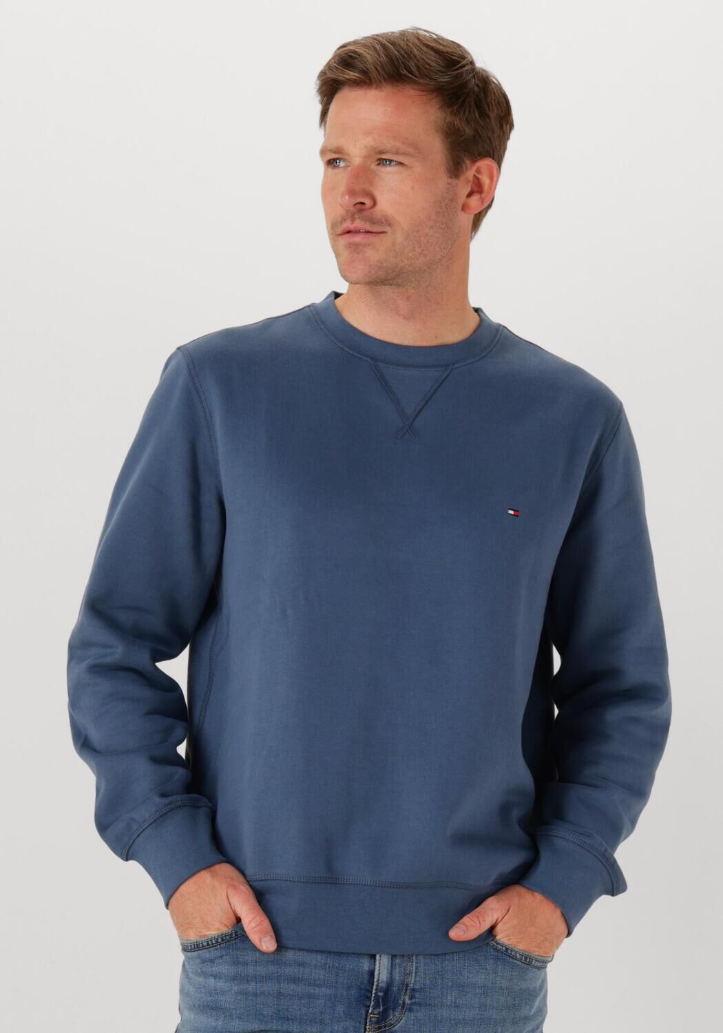 TOMMY HILFIGER Heren Truien & Vesten Ess Seasonal Fleece Crewneck Blauw