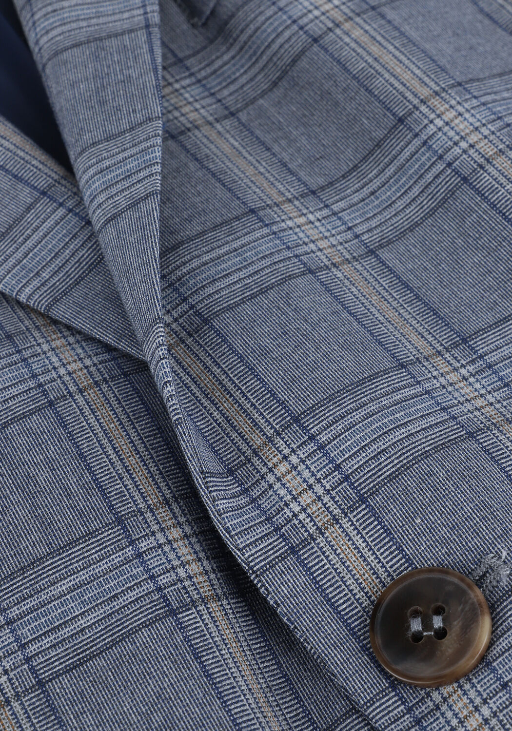 Lichtblauwe SELECTED MEN Colberts SLHLIM-TIMELOGAN BLU SND CHK BLZ - large