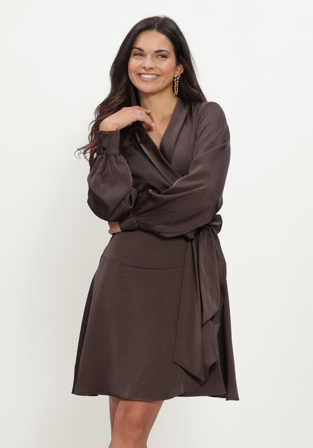 Bruine NOTRE-V Mini jurk NV-IVANA - large