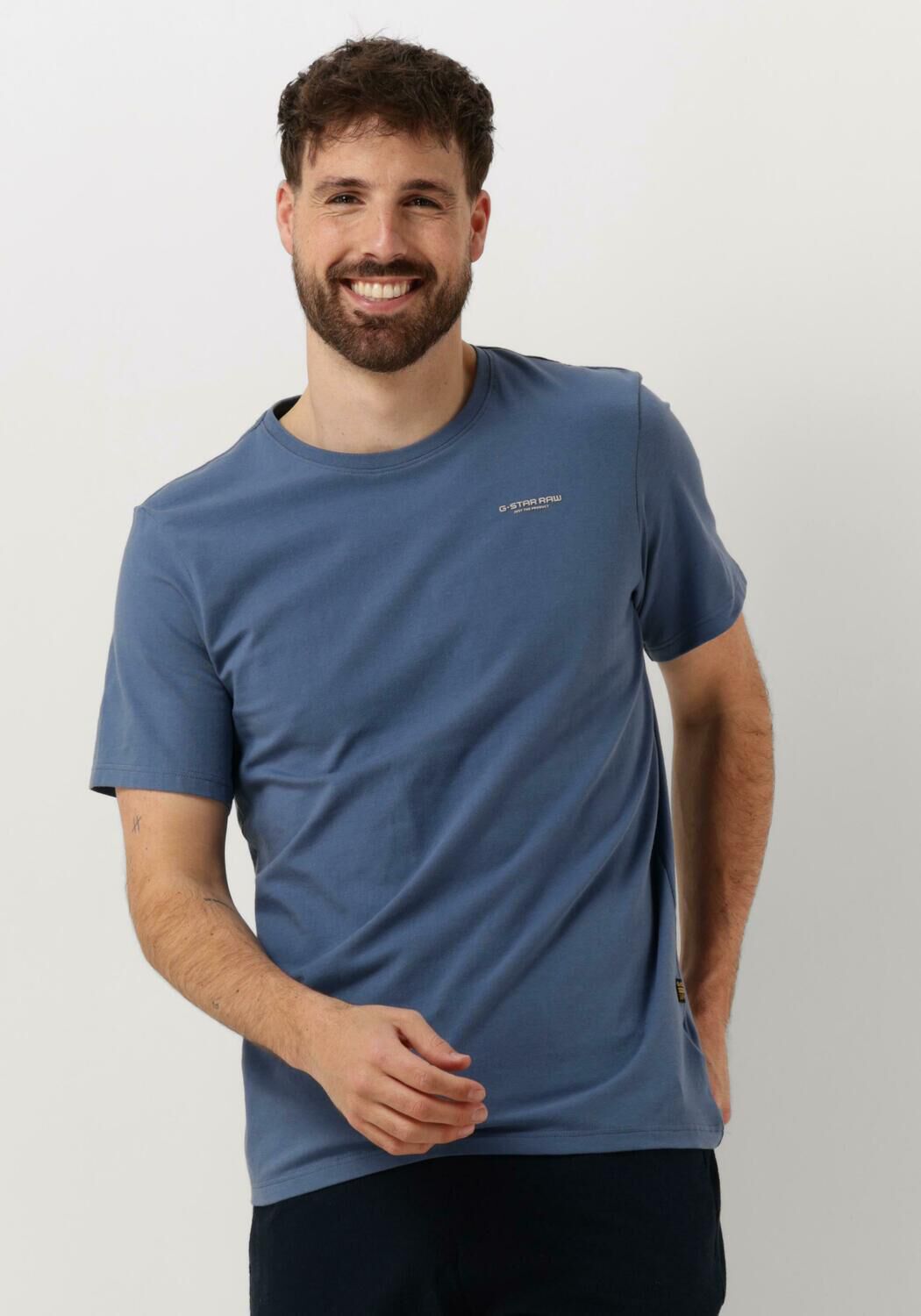 G-STAR RAW Heren Polo's & T-shirts Slim Base R T S s Blauw