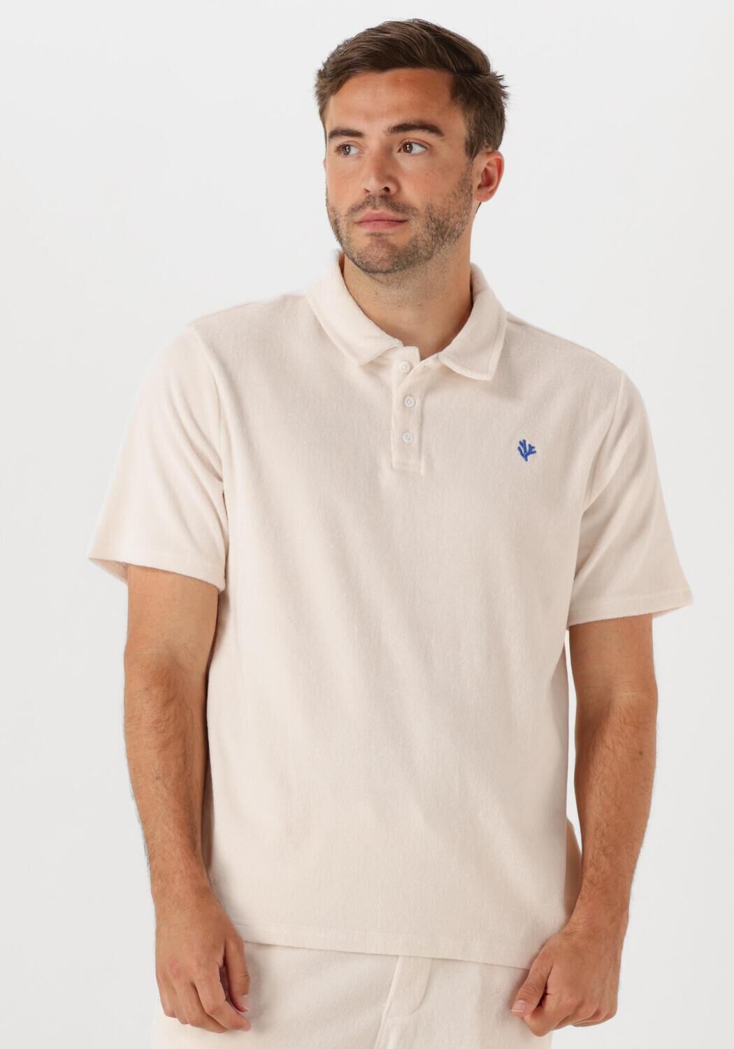 SHIWI Heren Polo's & T-shirts Men Nico Toweling Polo Solid Ecru