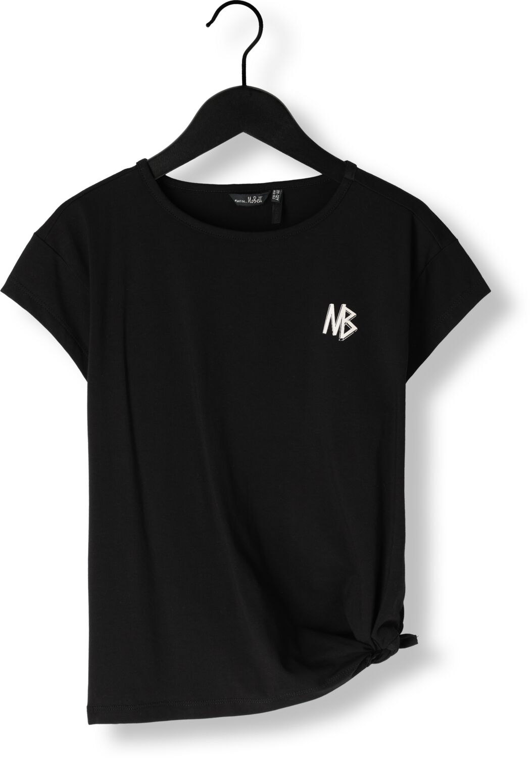 NOBELL Meisjes Tops & T-shirts Kasis Tshirt Big Print At Back With Knot Zwart