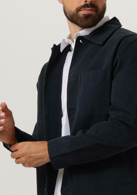 Donkerblauwe SELECTED HOMME Overshirt SLHLOOSETONY-TWILL OVERSHIRT W NOOS - large