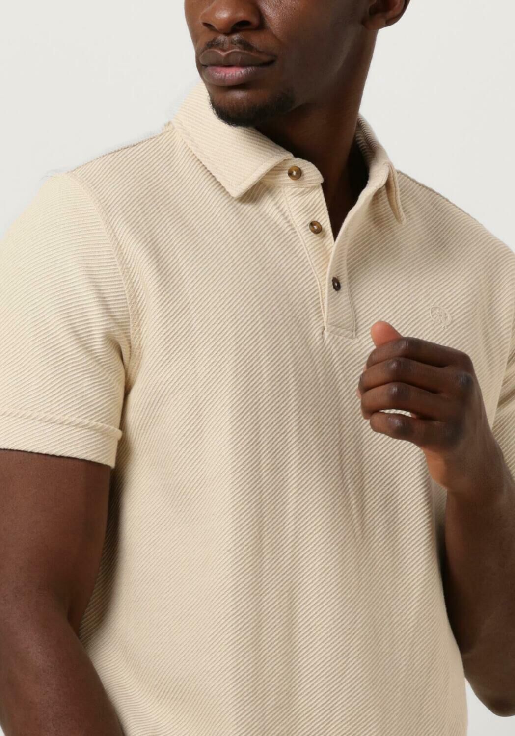 CAST IRON Heren Polo's & T-shirts Short Sleeve Polo Twill Beige