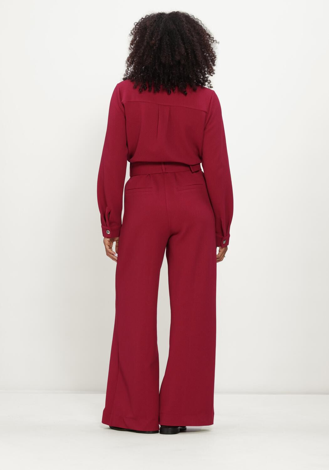 Bordeaux POM AMSTERDAM Maxi jurk MEGAN BURGUNDY RED - large