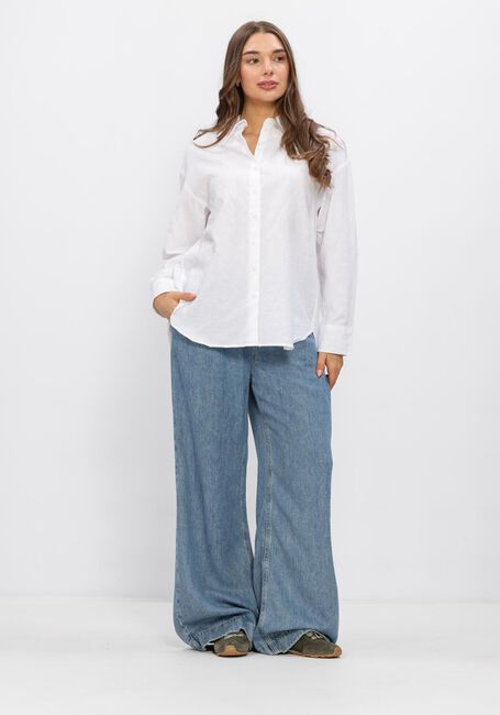 Witte SELECTED WOMEN Blouses SLFCLEO OVERSIZE LINEN BLEND SHIRT - large