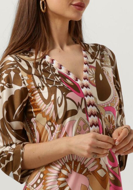 Beige ANA ALCAZAR Midi jurk 049690-3365 - large