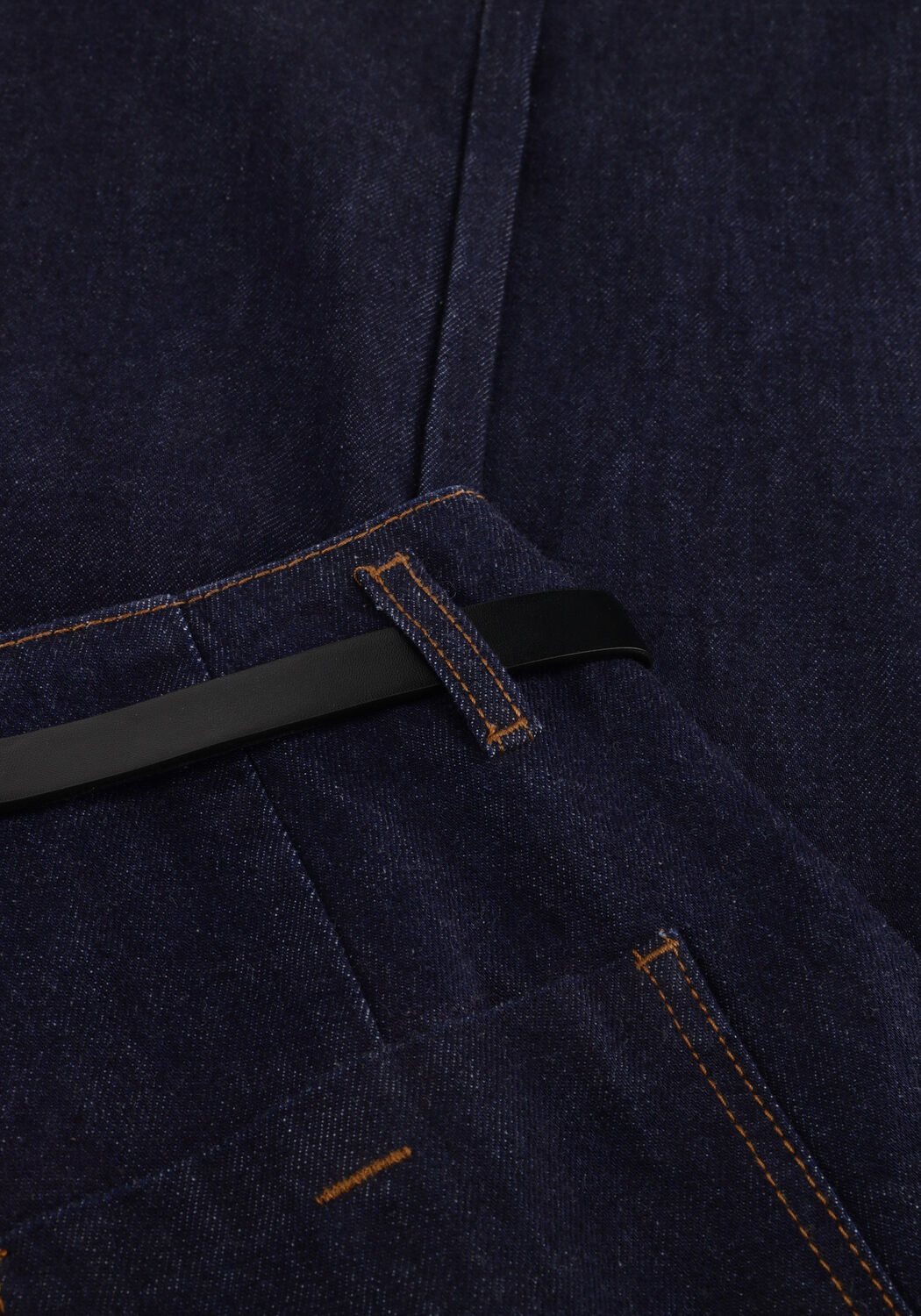 Donkerblauwe WITHBLACK Wijde broek WBLMILA HW WIDE DENIM PANT - large