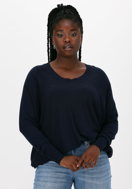 Blauwe SUMMUM Top OVERSIZED SWEATER BASIC KNIT - large