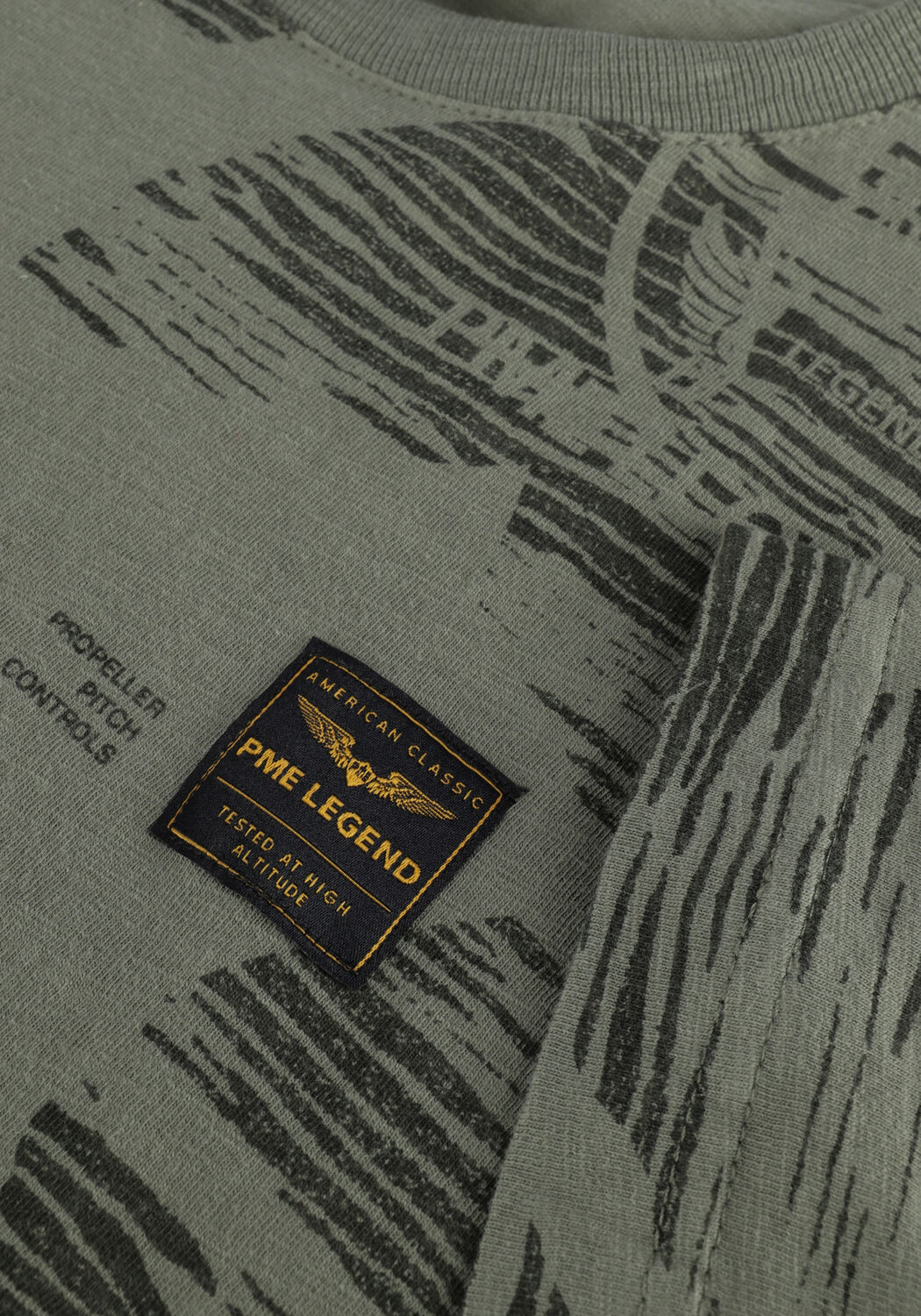 Groene PME LEGEND T-shirt SHORT SLEEVE R-NECK SLUB JERSEY - large