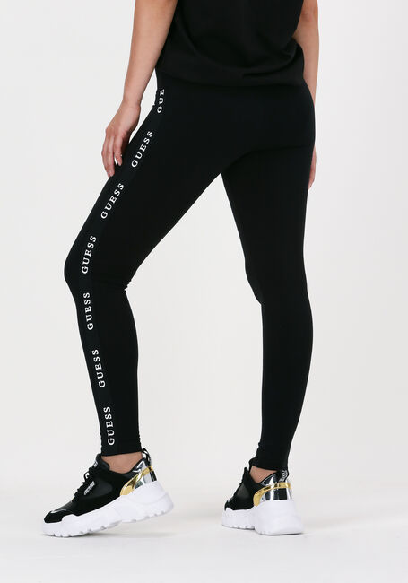 Zwarte GUESS Legging ALINE LEGGINGS 4/4 ECO JERSEY  - large