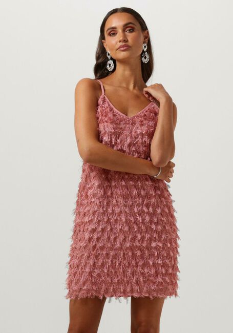 Roze NEO NOIR Mini jurk LILJA FRINGE DRESS - large