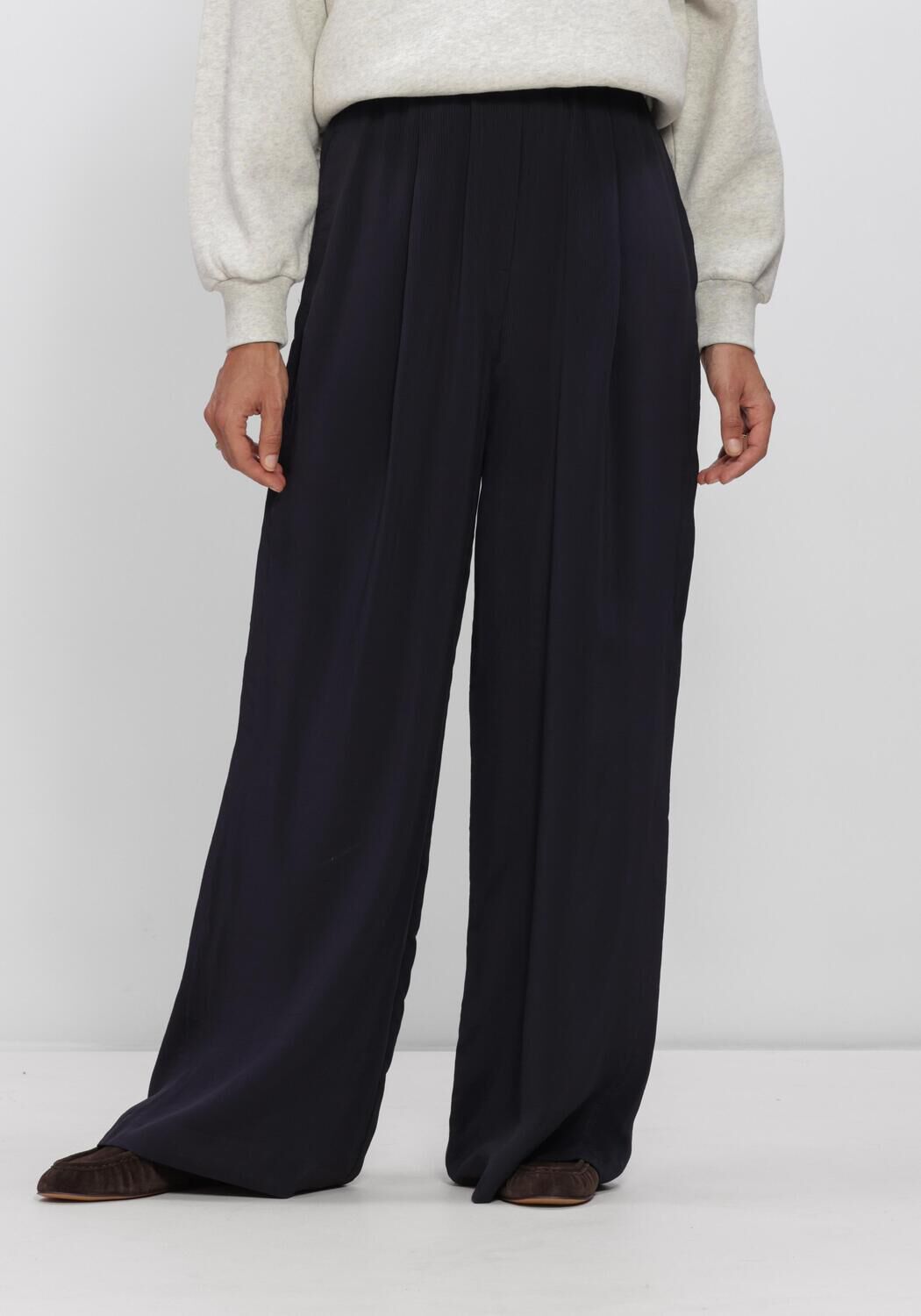 Camel BY-BAR Wijde broek NEMO SATIN STRIPE PANTS - large
